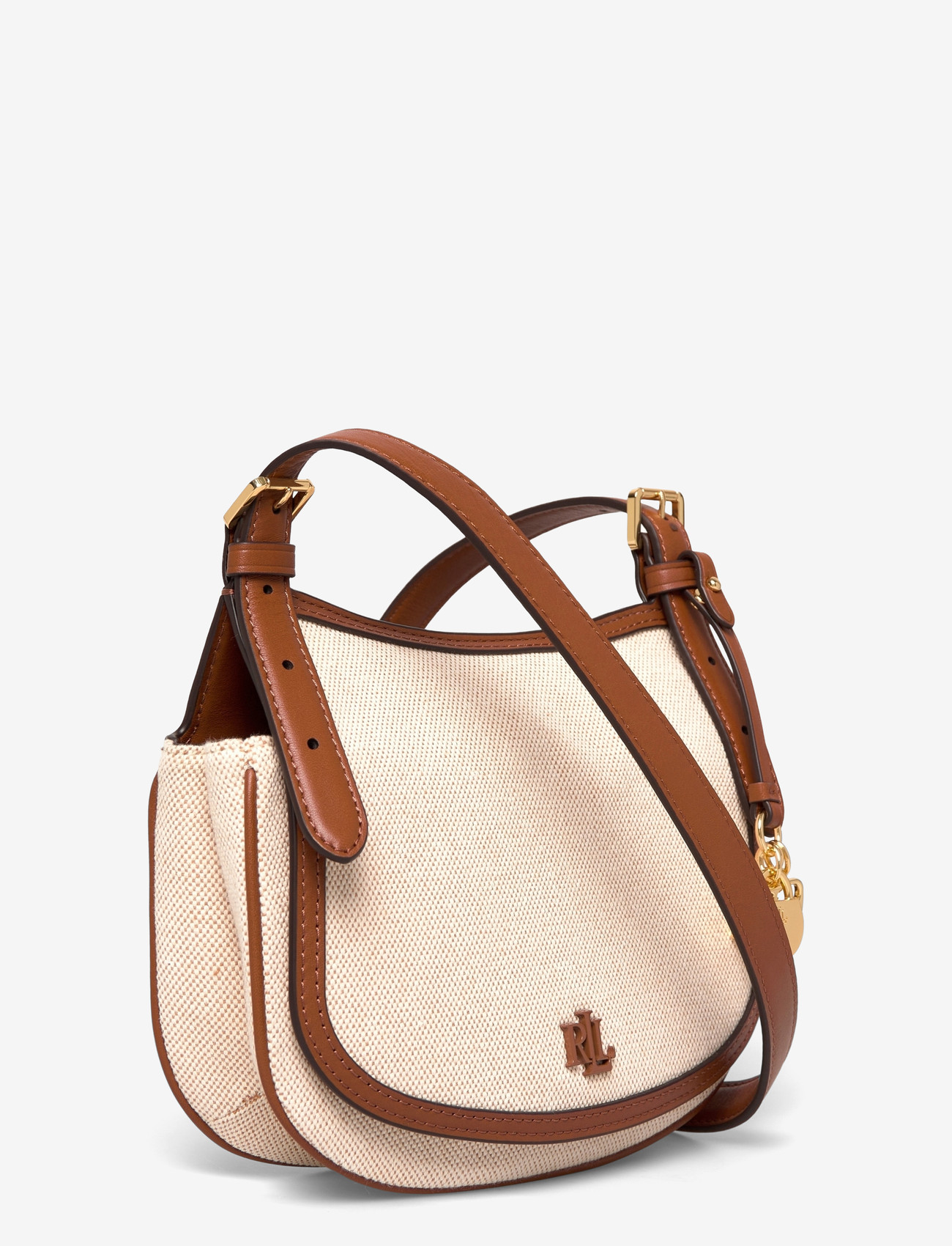 Lauren Ralph Lauren - Canvas Medium Marcy Crossbody Bag - crossbody bags - ntrl/buff canvas - 2