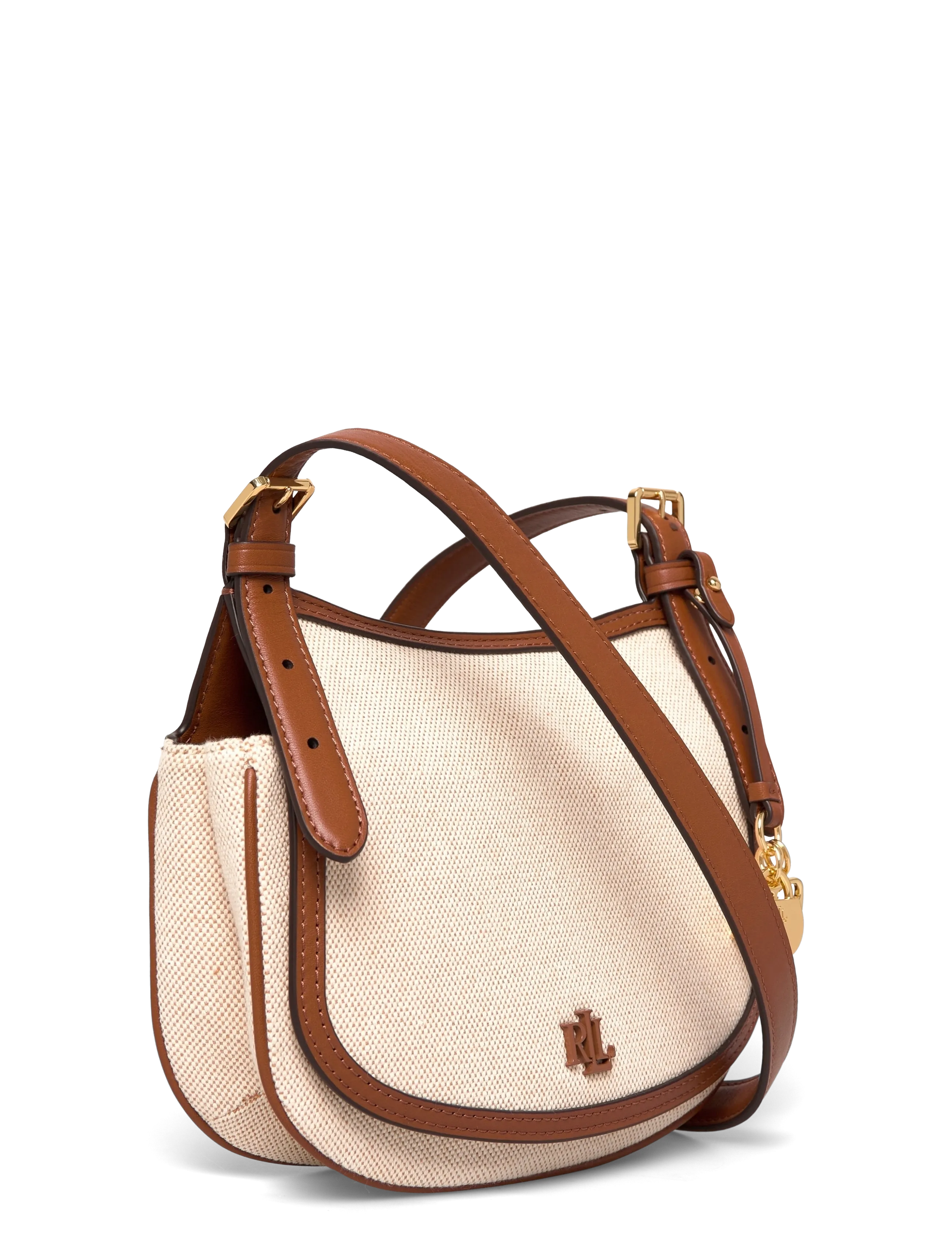 Lauren Ralph Lauren - Canvas Medium Marcy Crossbody Bag - umhängetaschen - ntrl/buff canvas - 2