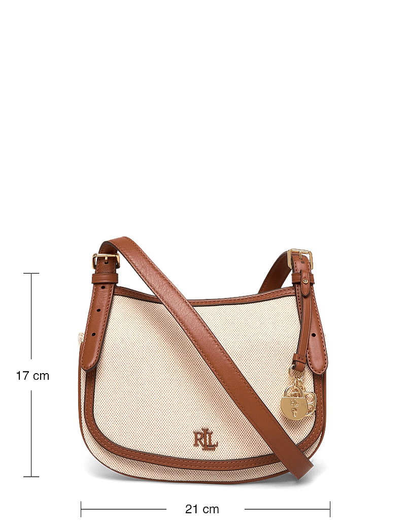 Lauren Ralph Lauren - Canvas Medium Marcy Crossbody Bag - crossbody bags - ntrl/buff canvas - 3