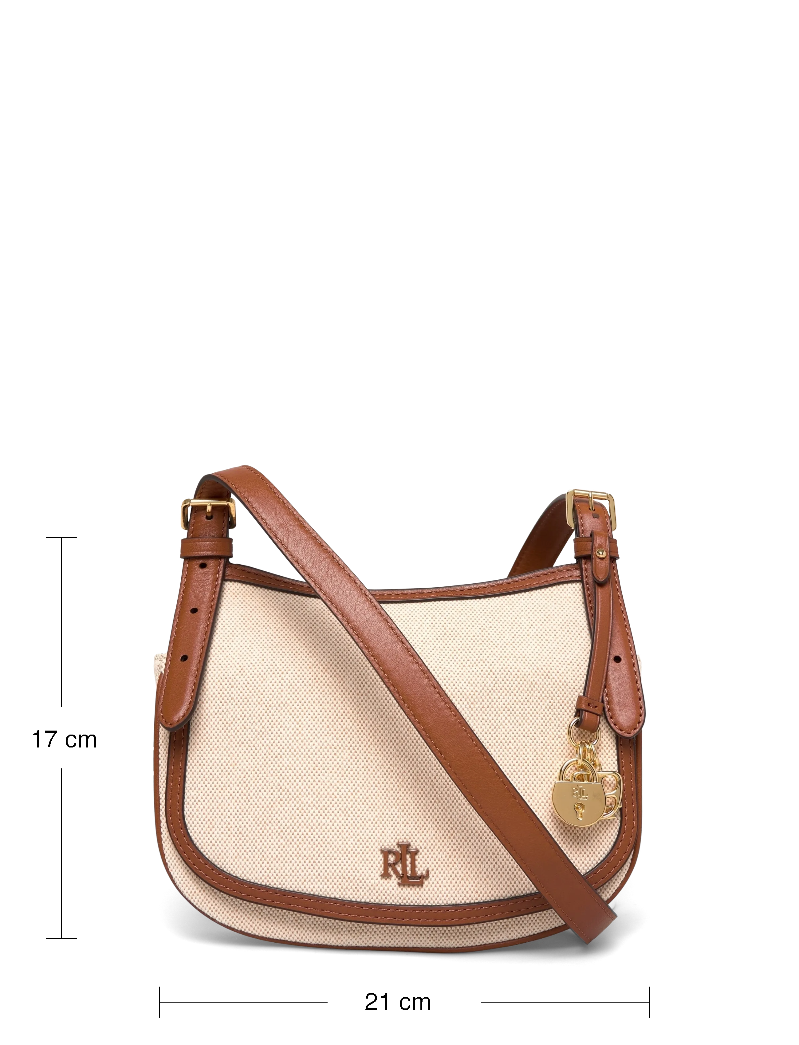 Lauren Ralph Lauren - Canvas Medium Marcy Crossbody Bag - umhängetaschen - ntrl/buff canvas - 3
