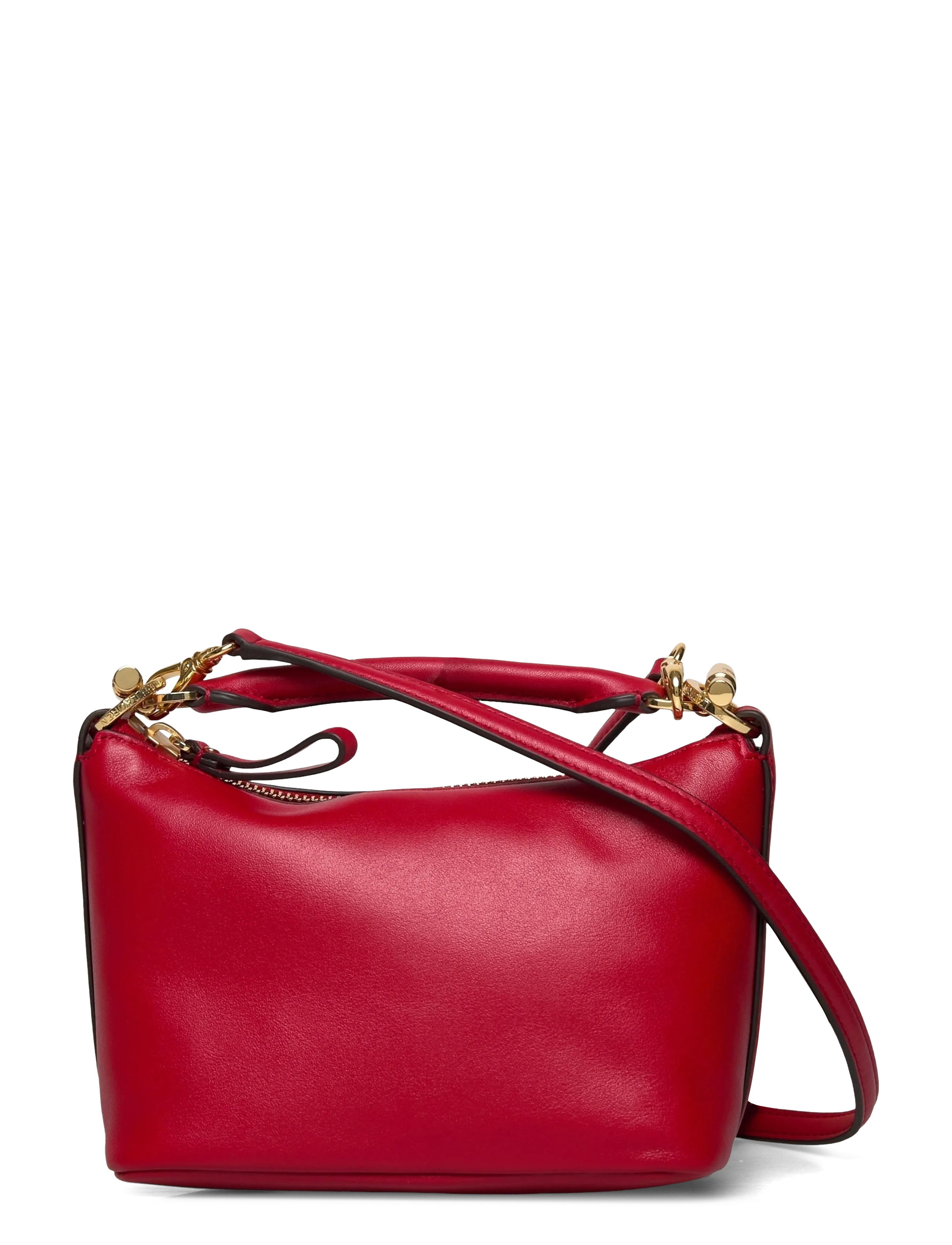 Lauren Ralph Lauren Nappa Leather Mini Blaike Shoulder Bag - Ralph Lauren - FESTIVE RED / red