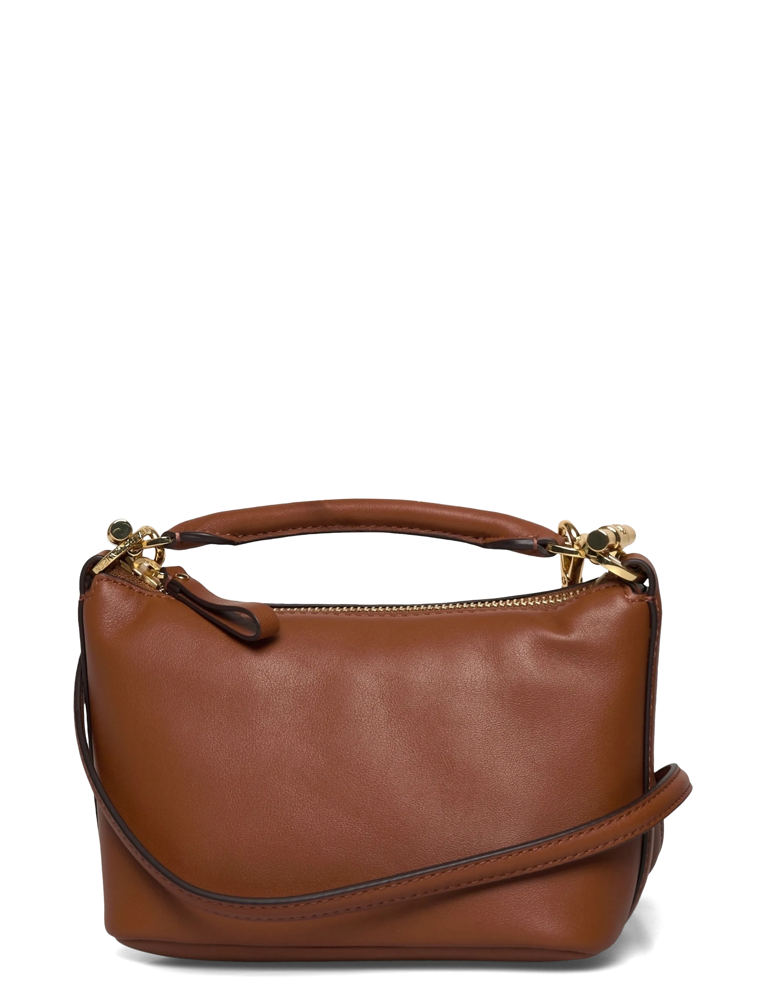 Lauren Ralph Lauren SOFT NAPPA-BLKE MINI SH-SBA-SMA - Axelremsväskor - LAUREN TAN / brown