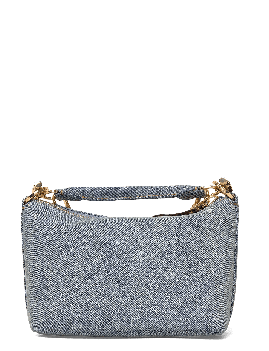 Lauren Ralph Lauren - WSHD DENIM/NTRL SM-BLKE MINI SH-SBA - torby na ramię - blue/lauren tan - 1