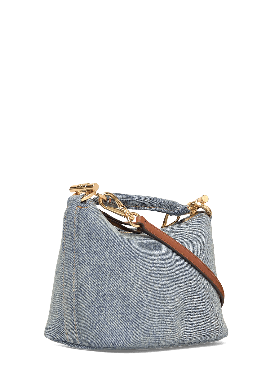 Lauren Ralph Lauren - WSHD DENIM/NTRL SM-BLKE MINI SH-SBA - torby na ramię - blue/lauren tan - 2