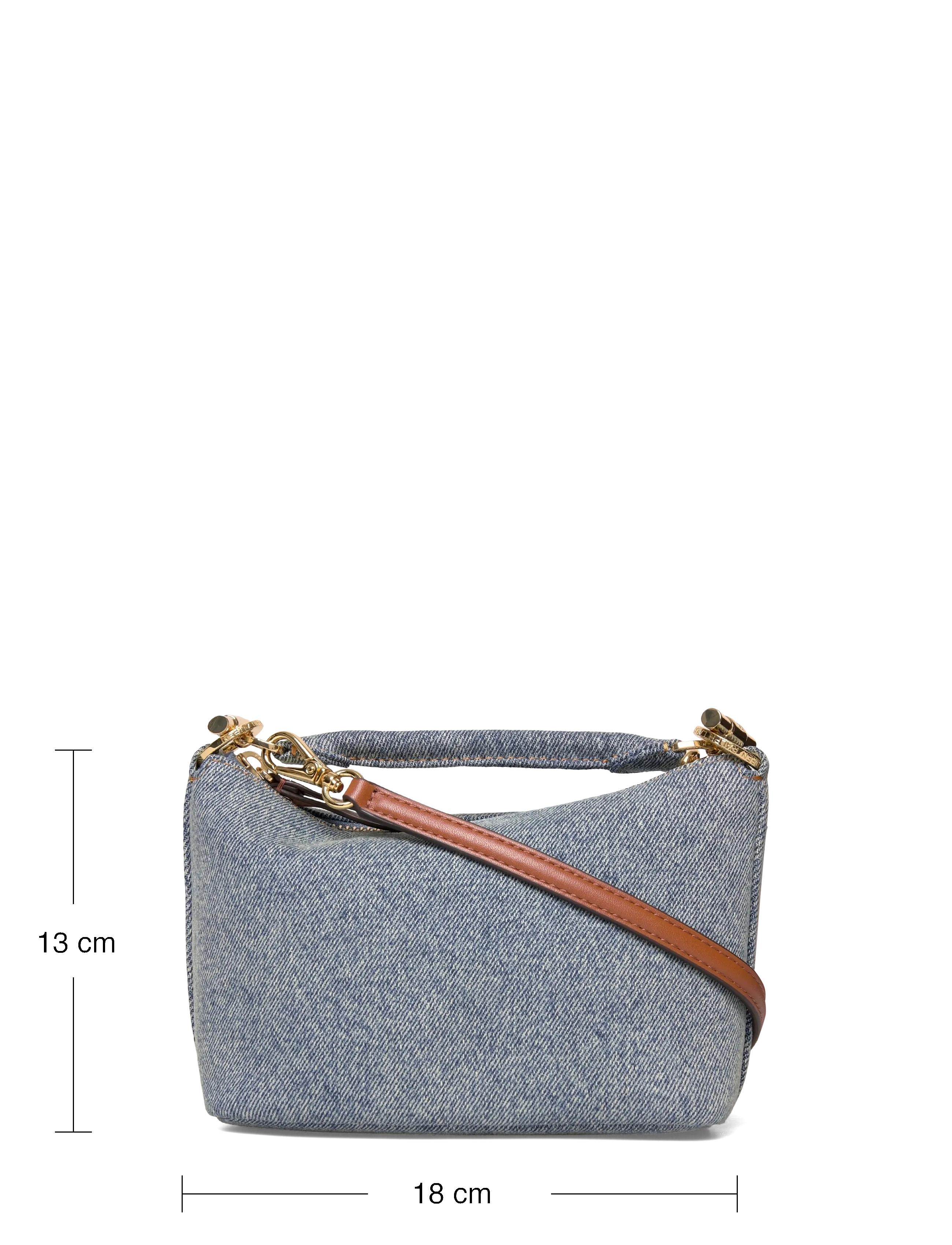 Lauren Ralph Lauren - WSHD DENIM/NTRL SM-BLKE MINI SH-SBA - skuldertasker - blue/lauren tan - 3
