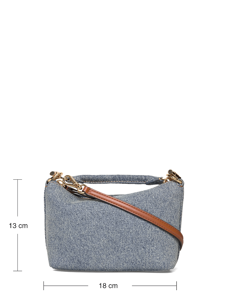 Lauren Ralph Lauren - WSHD DENIM/NTRL SM-BLKE MINI SH-SBA - torby na ramię - blue/lauren tan - 3
