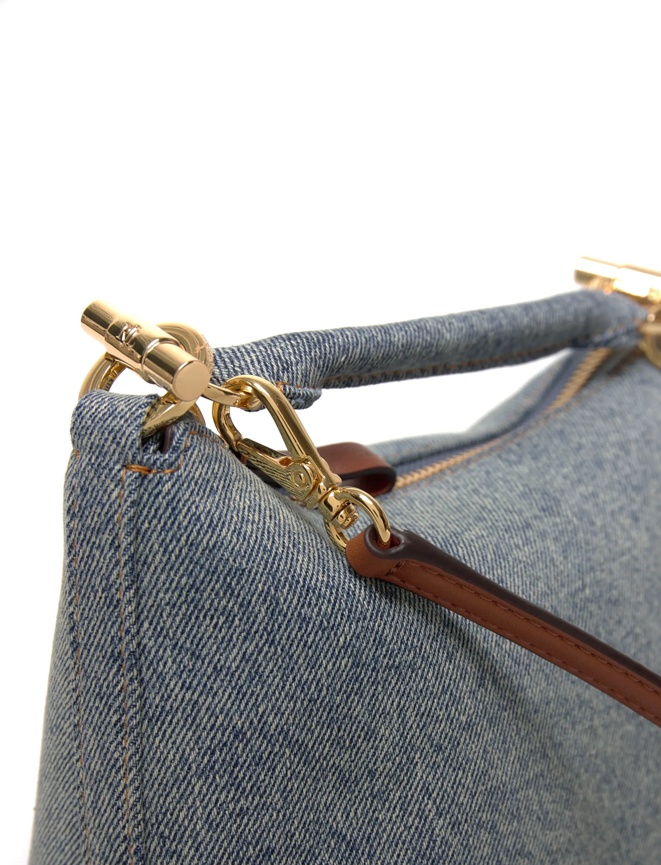 Lauren Ralph Lauren - WSHD DENIM/NTRL SM-BLKE MINI SH-SBA - skuldertasker - blue/lauren tan - 4