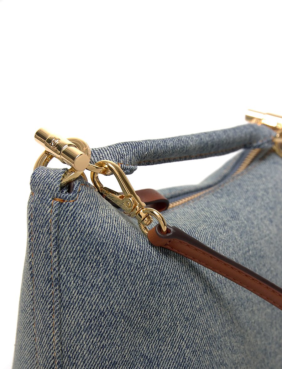 Lauren Ralph Lauren - WSHD DENIM/NTRL SM-BLKE MINI SH-SBA - torby na ramię - blue/lauren tan - 4