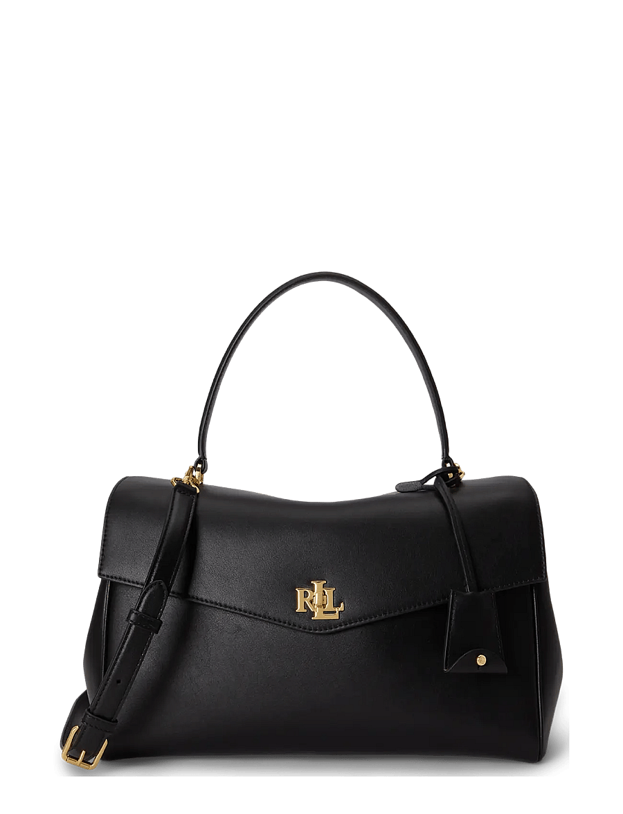Lauren Ralph Lauren - Nappa Leather Medium Farrah Soft Satchel - crossbody bags - black - 0