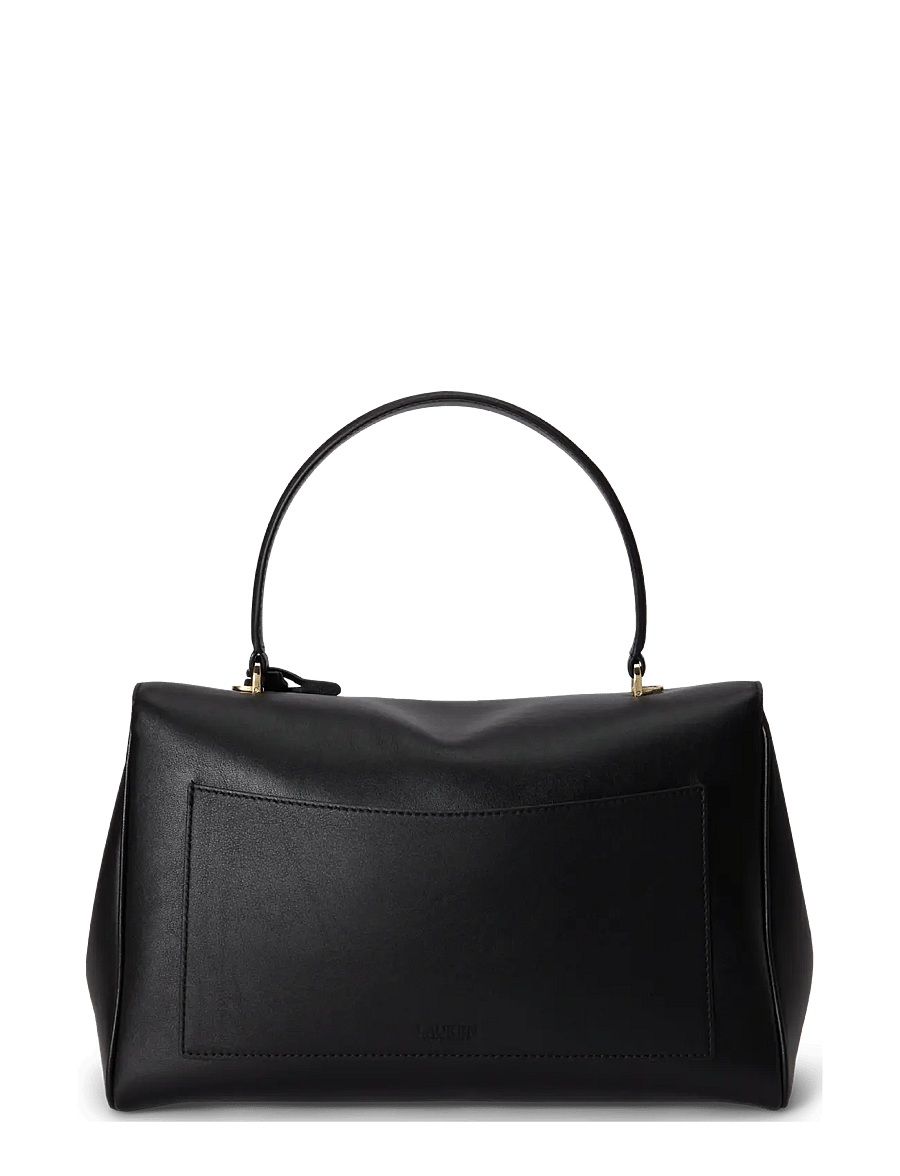 Lauren Ralph Lauren - Nappa Leather Medium Farrah Soft Satchel - crossbody bags - black - 1