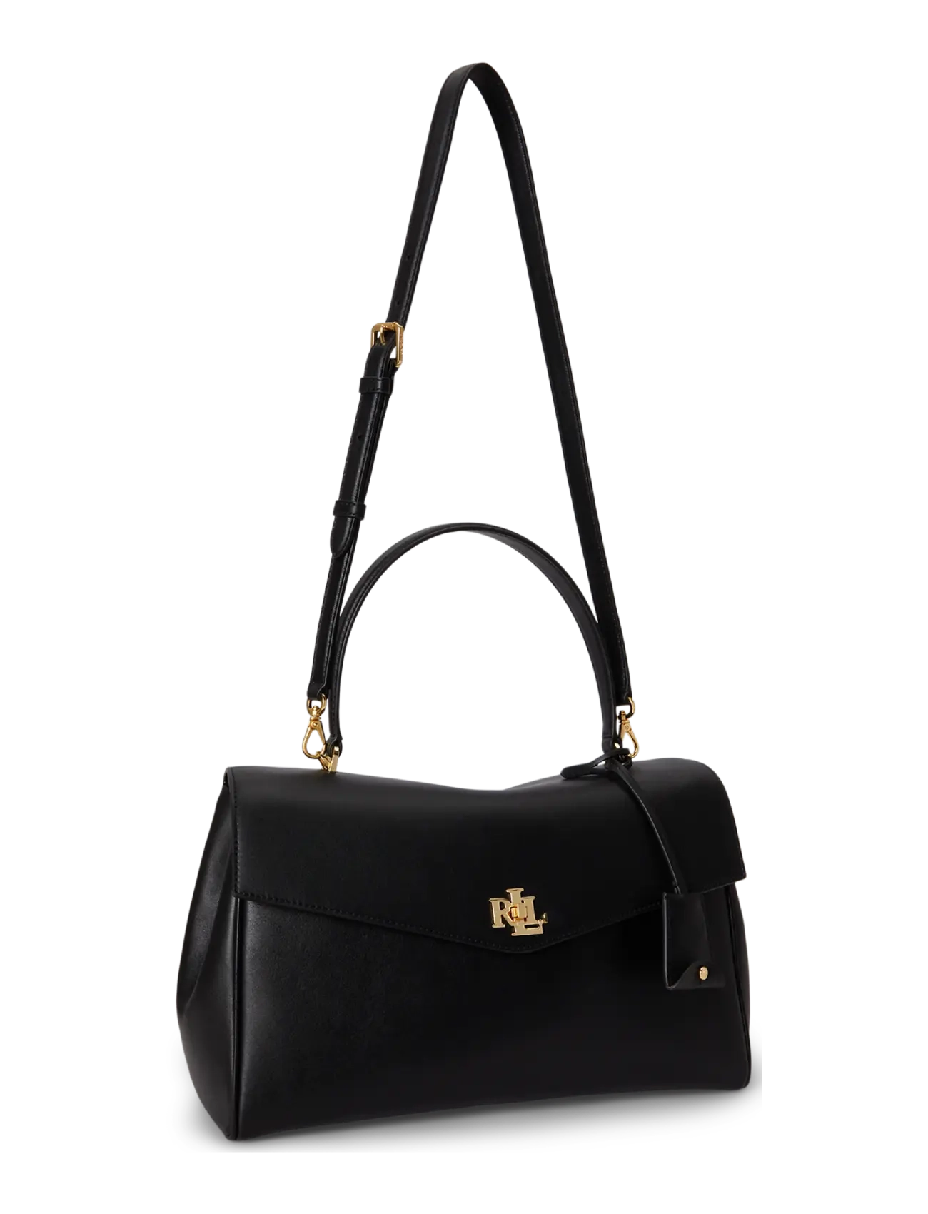 Lauren Ralph Lauren - Nappa Leather Medium Farrah Soft Satchel - crossbody bags - black - 2