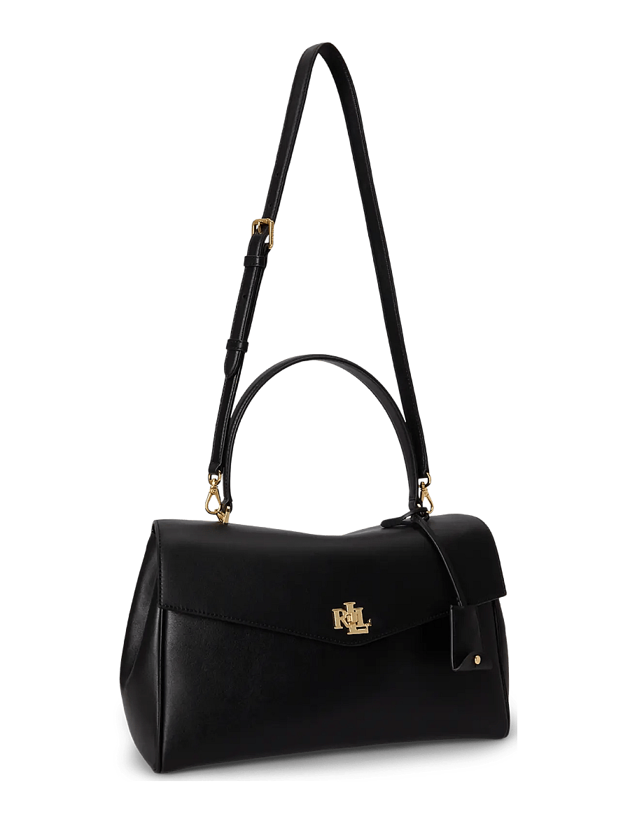 Lauren Ralph Lauren - Nappa Leather Medium Farrah Soft Satchel - crossbody bags - black - 2