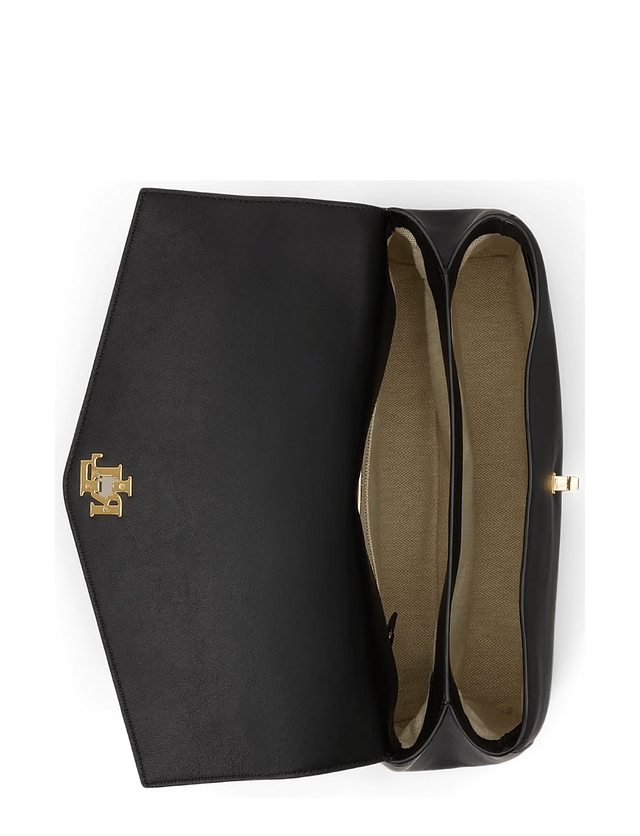 Lauren Ralph Lauren - Nappa Leather Medium Farrah Soft Satchel - crossbody bags - black - 3