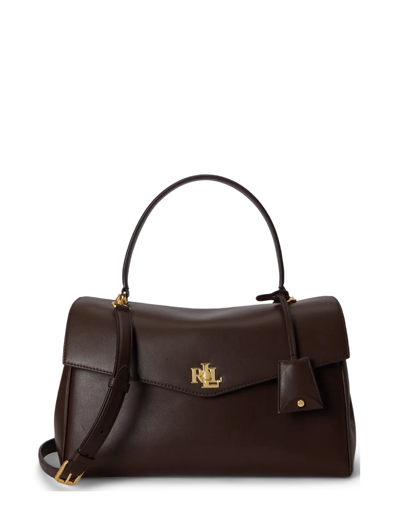 Lauren Ralph Lauren Nappa Leather Medium Farrah Soft Satchel - Kontoririided - CHESTNUT BROWN / brown