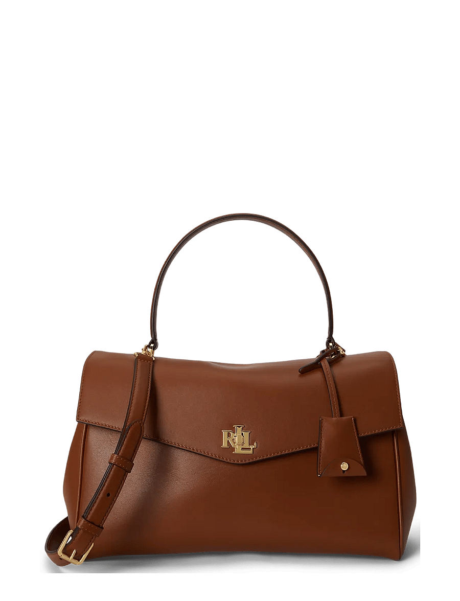 Lauren Ralph Lauren - Nappa Leather Medium Farrah Soft Satchel - crossbody bags - lauren tan - 0