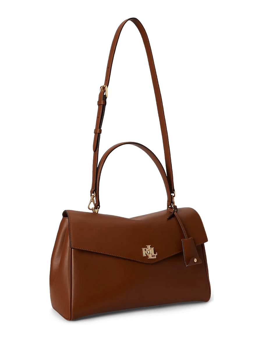 Lauren Ralph Lauren - Nappa Leather Medium Farrah Soft Satchel - crossbody bags - lauren tan - 2