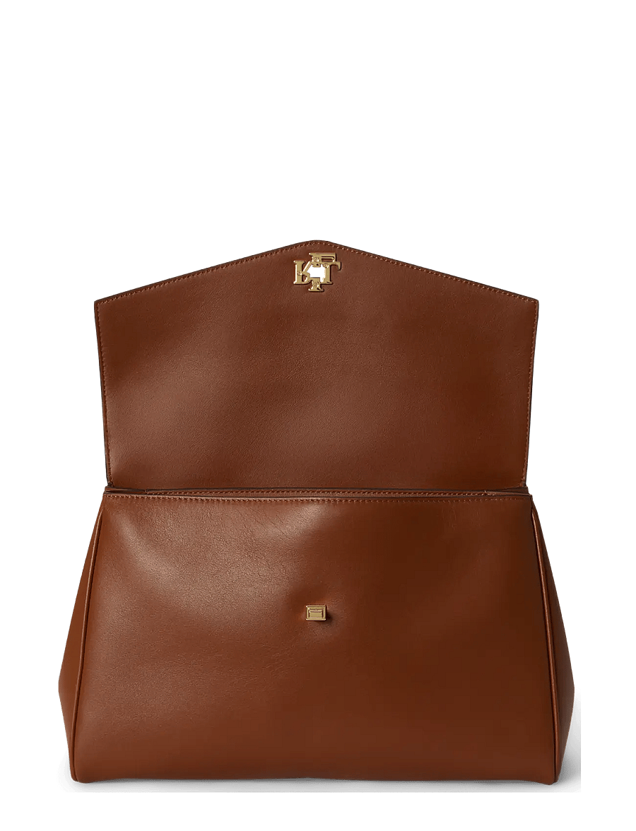 Lauren Ralph Lauren - Nappa Leather Medium Farrah Soft Satchel - crossbody bags - lauren tan - 3
