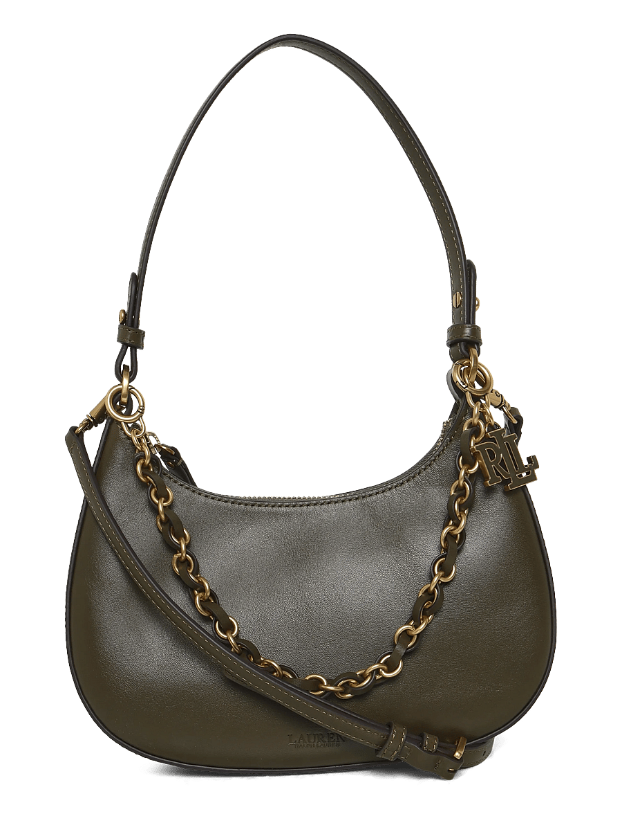 Lauren Ralph Lauren - NATURAL SMTH LEATHR-MRCY ZP SHLD-SB - hverdags stil - botanic green - 0
