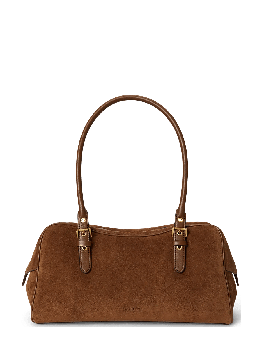 Lauren Ralph Lauren - Suede Large Marcy Zip Satchel - besondere anlässe - light tobacco/lig - 1