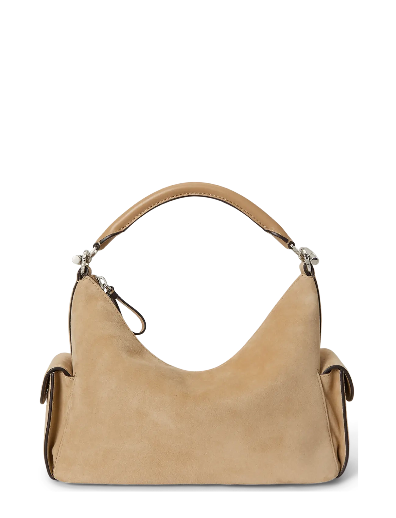 Lauren Ralph Lauren Suede Small Blaike Shoulder Bag, One Size, Beige, Tasker > Små Skuldertasker-Crossbody-Tasker, Dame