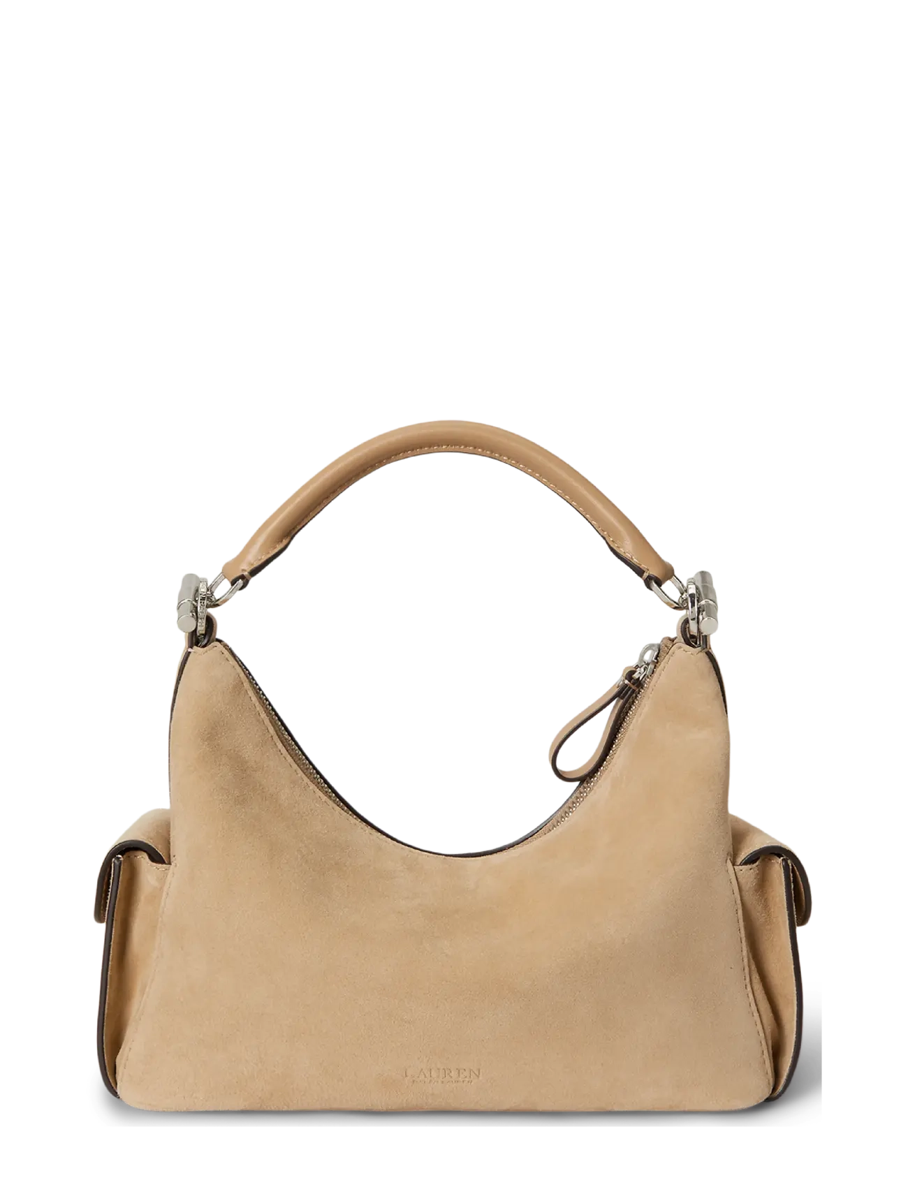 Lauren Ralph Lauren - Suede Small Blaike Shoulder Bag - everyday style - tan - 1