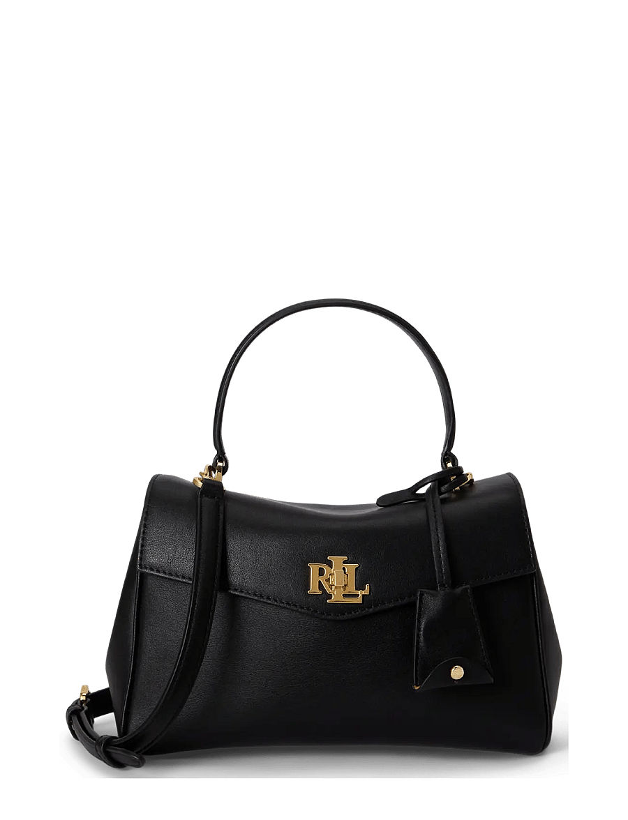 Lauren Ralph Lauren - Nappa Leather Small Farrah Soft Satchel - crossbody bags - black - 0