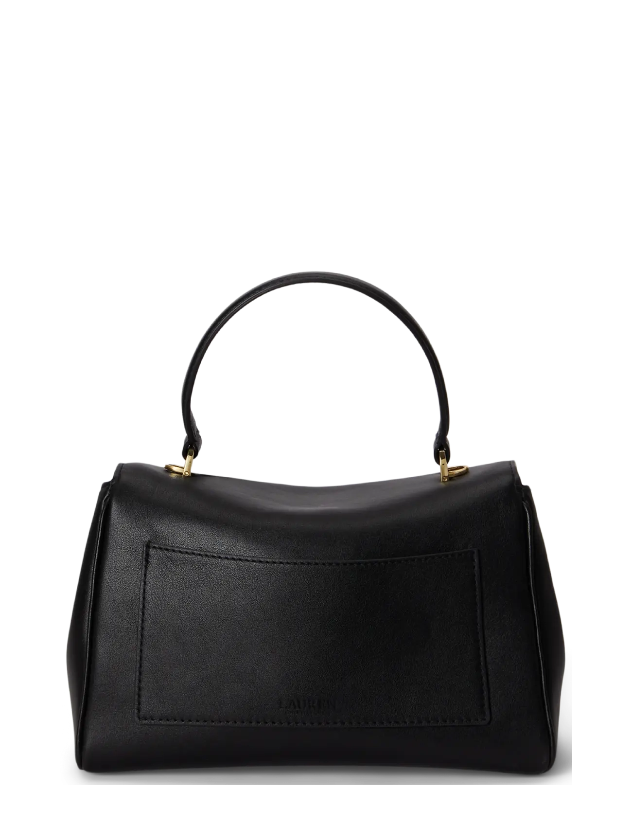 Lauren Ralph Lauren - Nappa Leather Small Farrah Soft Satchel - crossbody bags - black - 1