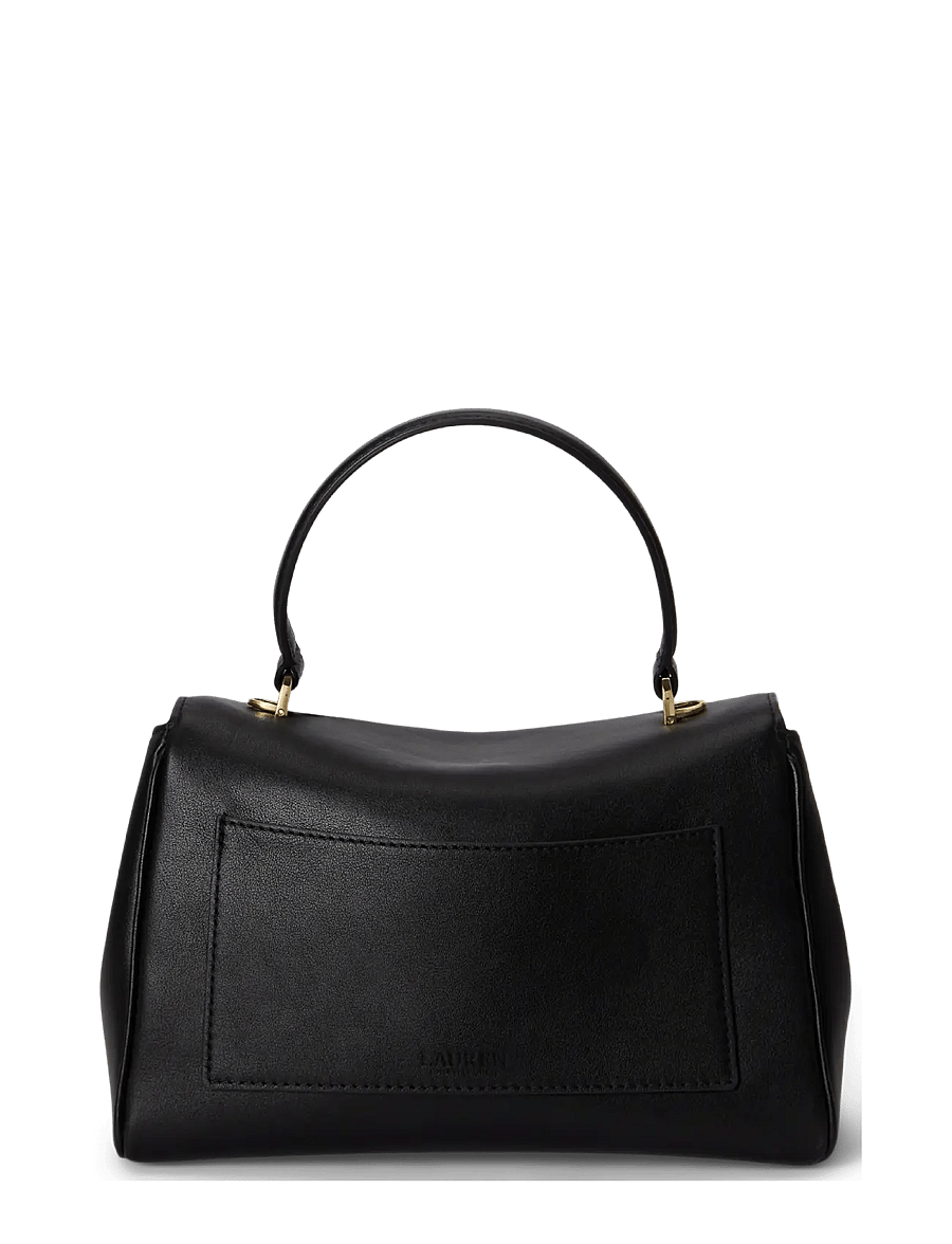 Lauren Ralph Lauren - Nappa Leather Small Farrah Soft Satchel - crossbody bags - black - 1