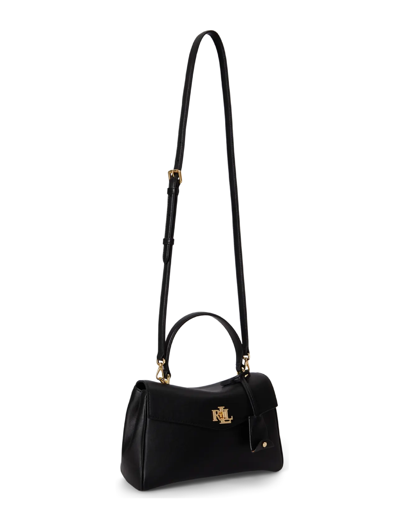 Lauren Ralph Lauren - Nappa Leather Small Farrah Soft Satchel - crossbody bags - black - 2
