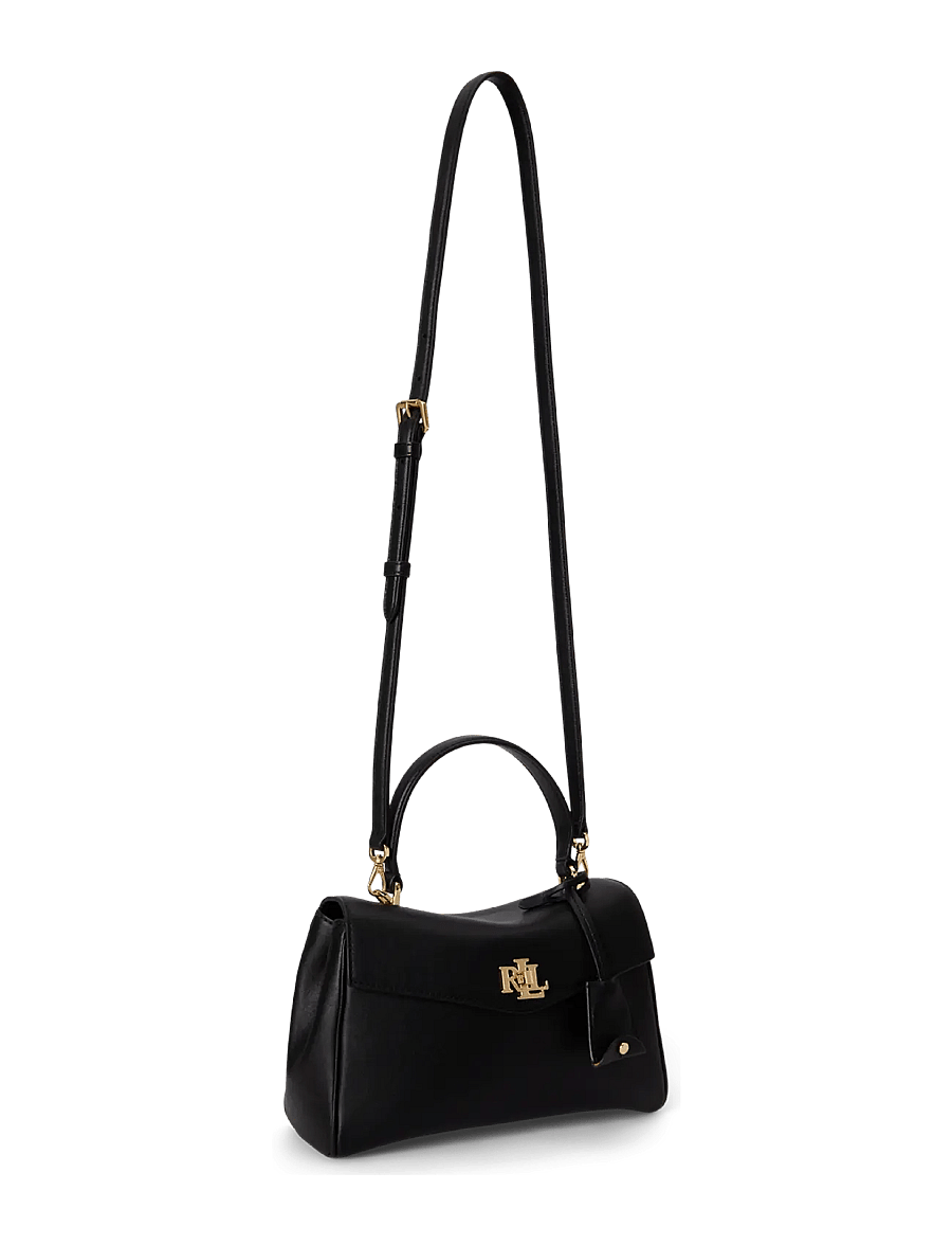 Lauren Ralph Lauren - Nappa Leather Small Farrah Soft Satchel - crossbody bags - black - 2