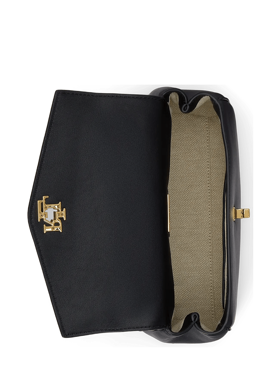 Lauren Ralph Lauren - Nappa Leather Small Farrah Soft Satchel - crossbody bags - black - 3