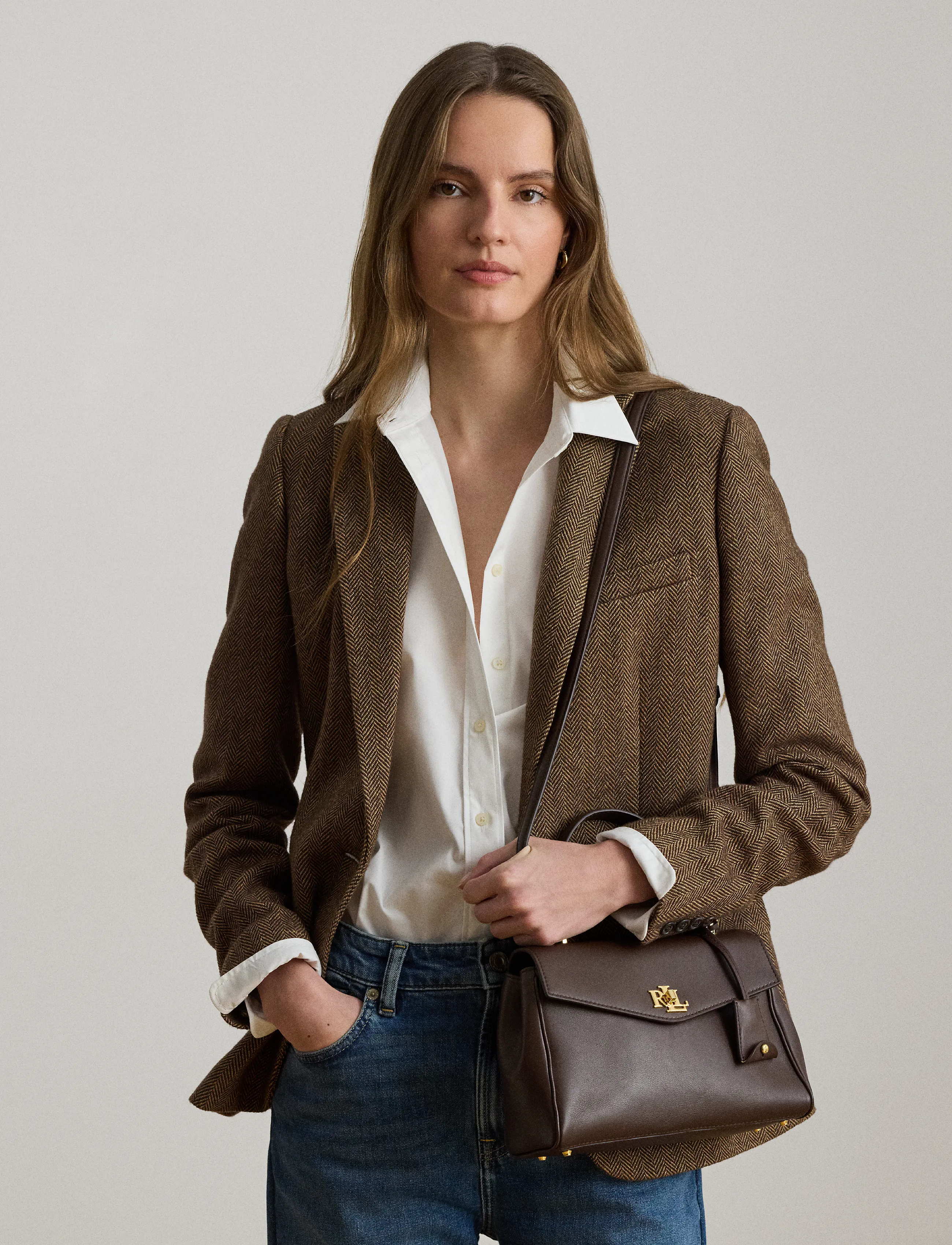 Lauren Ralph Lauren - Nappa Leather Small Farrah Soft Satchel - umhängetaschen - chestnut brown - 4