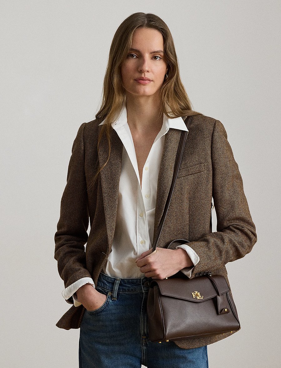 Lauren Ralph Lauren - Nappa Leather Small Farrah Soft Satchel - umhängetaschen - chestnut brown - 4