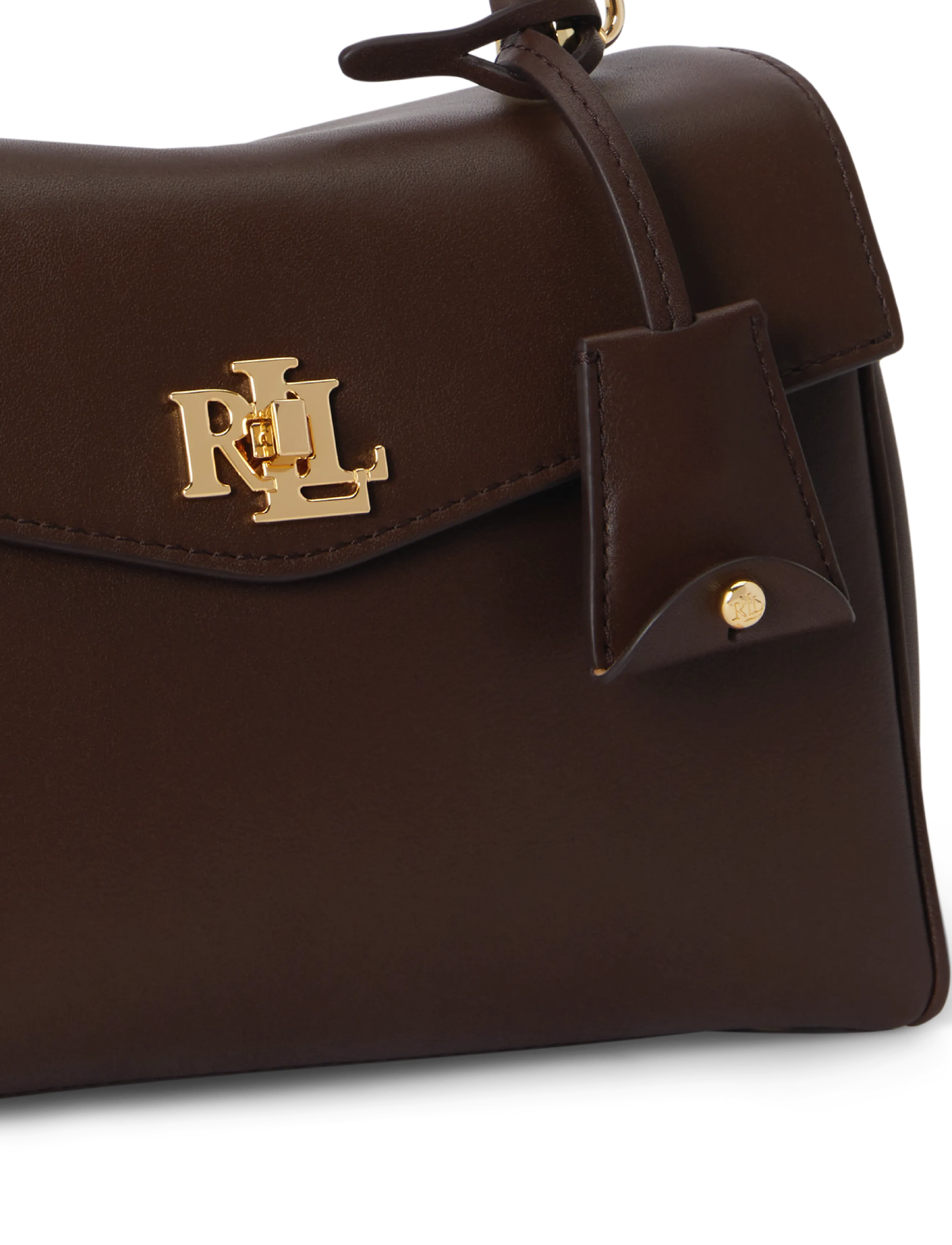 Lauren Ralph Lauren - Nappa Leather Small Farrah Soft Satchel - umhängetaschen - chestnut brown - 5