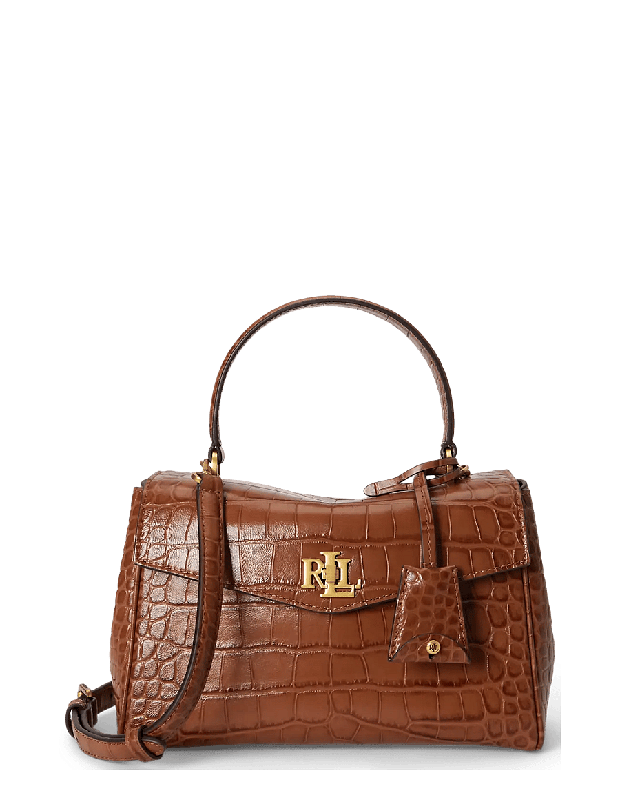 Lauren Ralph Lauren - Croc-Embossed Small Farrah Soft Satchel - hverdags stil - lauren tan - 0