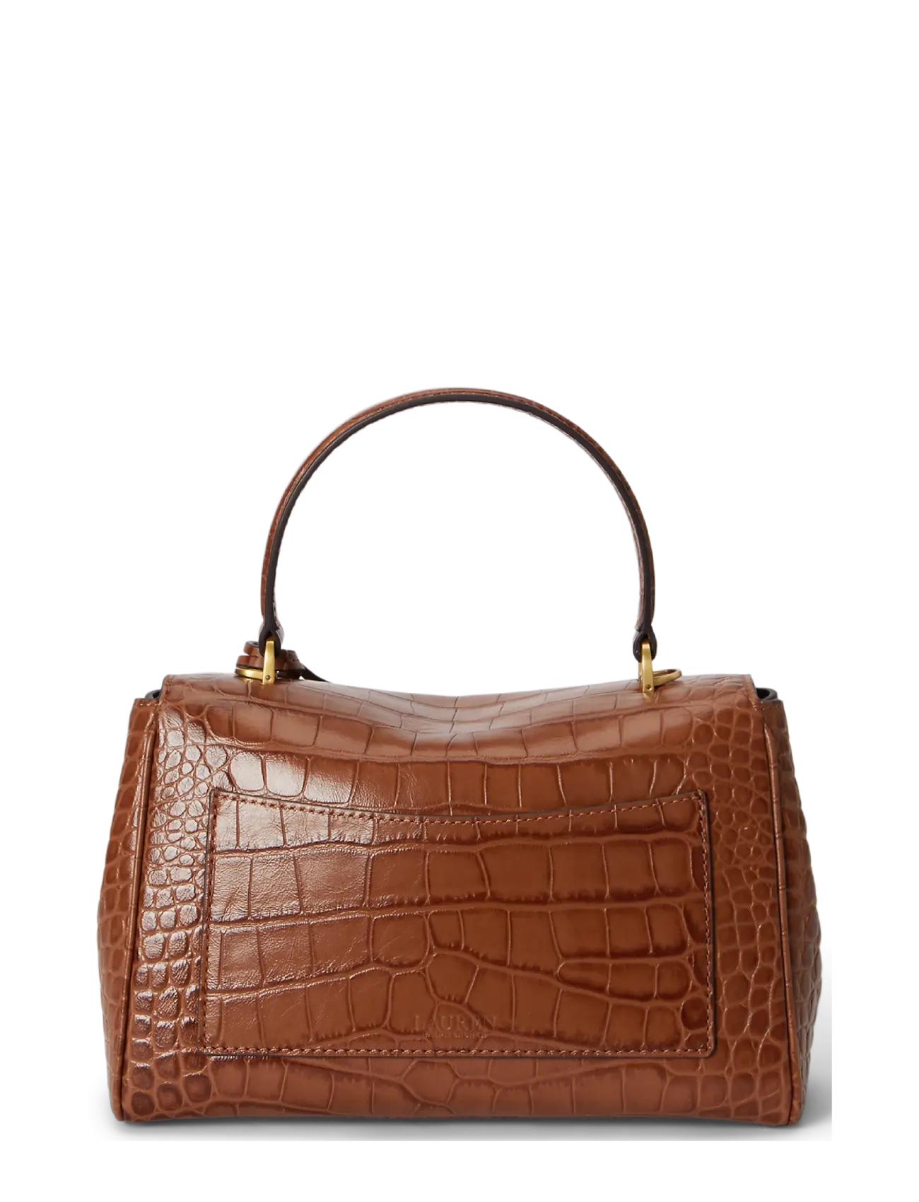 Lauren Ralph Lauren - Croc-Embossed Small Farrah Soft Satchel - hverdags stil - lauren tan - 1