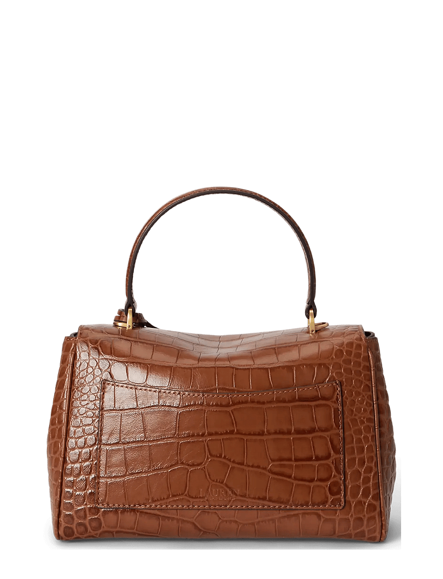 Lauren Ralph Lauren - Croc-Embossed Small Farrah Soft Satchel - hverdags stil - lauren tan - 1