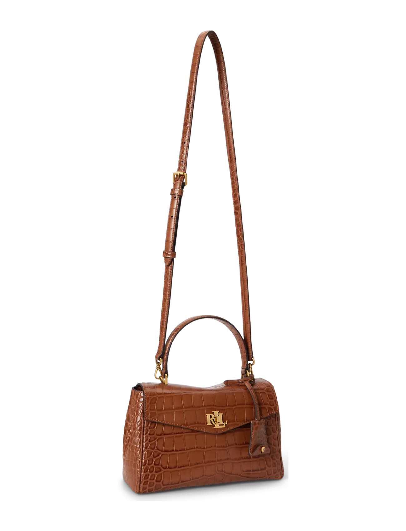 Lauren Ralph Lauren - Croc-Embossed Small Farrah Soft Satchel - hverdags stil - lauren tan - 2