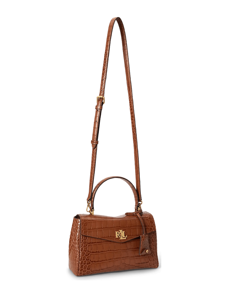 Lauren Ralph Lauren - Croc-Embossed Small Farrah Soft Satchel - hverdags stil - lauren tan - 2