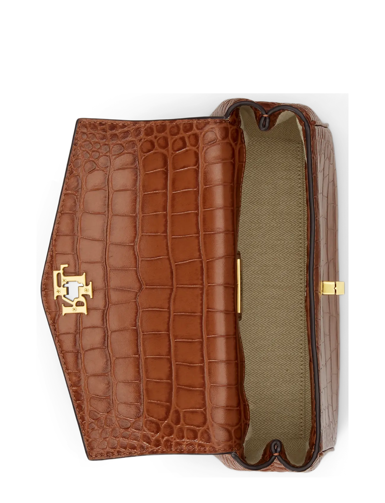 Lauren Ralph Lauren - Croc-Embossed Small Farrah Soft Satchel - hverdags stil - lauren tan - 3