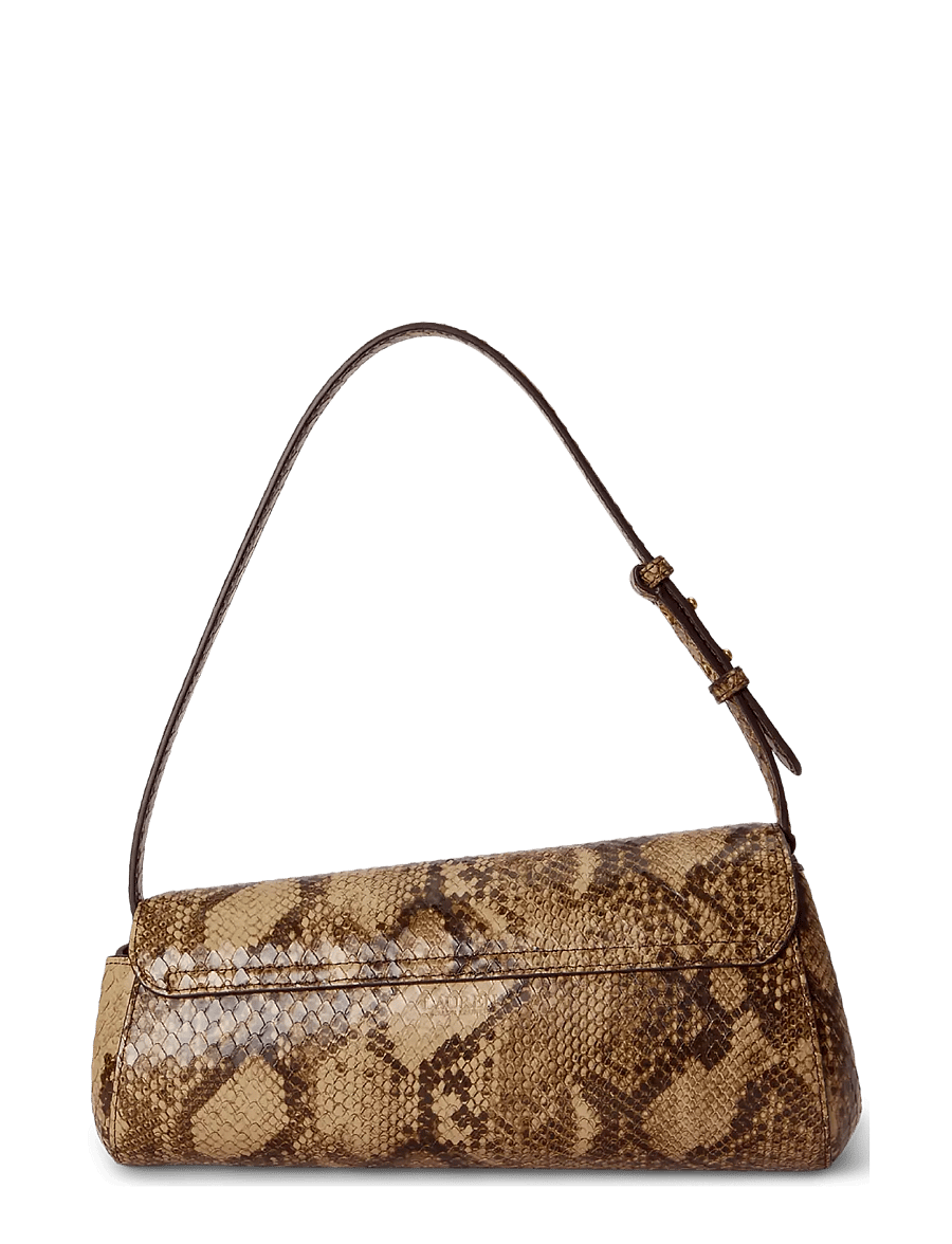 Lauren Ralph Lauren - Embossed Medium Tasha East-West Bag - Õlakotid - tan multi - 1