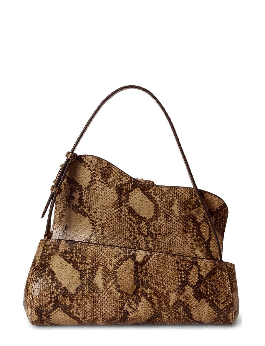 Lauren Ralph Lauren - Embossed Medium Tasha East-West Bag - Õlakotid - tan multi - 3