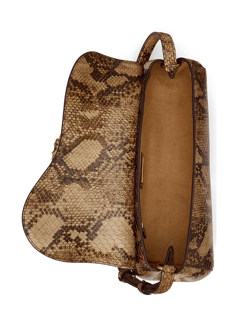 Lauren Ralph Lauren - Embossed Medium Tasha East-West Bag - Õlakotid - tan multi - 4