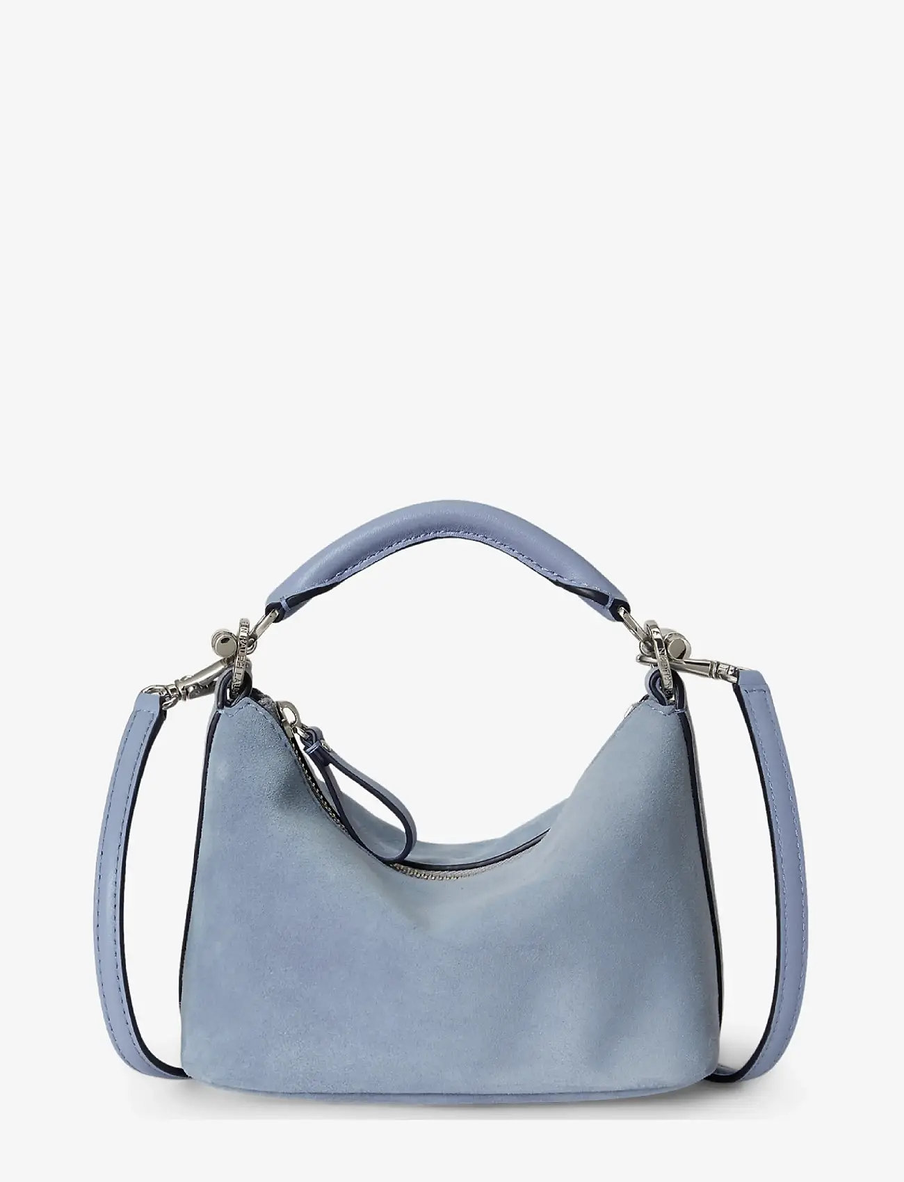 Lauren Ralph Lauren - Suede Mini Blaike Shoulder Bag - crossbody bags - dust blue - 0