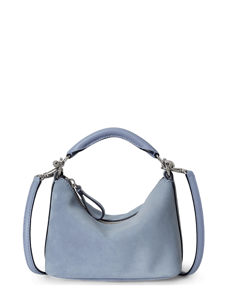 Lauren Ralph Lauren - Suede Mini Blaike Shoulder Bag - crossbody bags - dust blue - 0