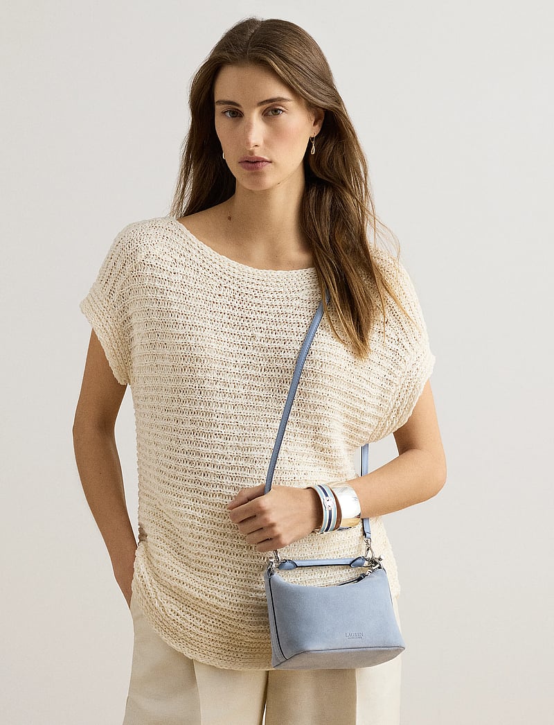 Lauren Ralph Lauren - Suede Mini Blaike Shoulder Bag - crossbody bags - dust blue - 1