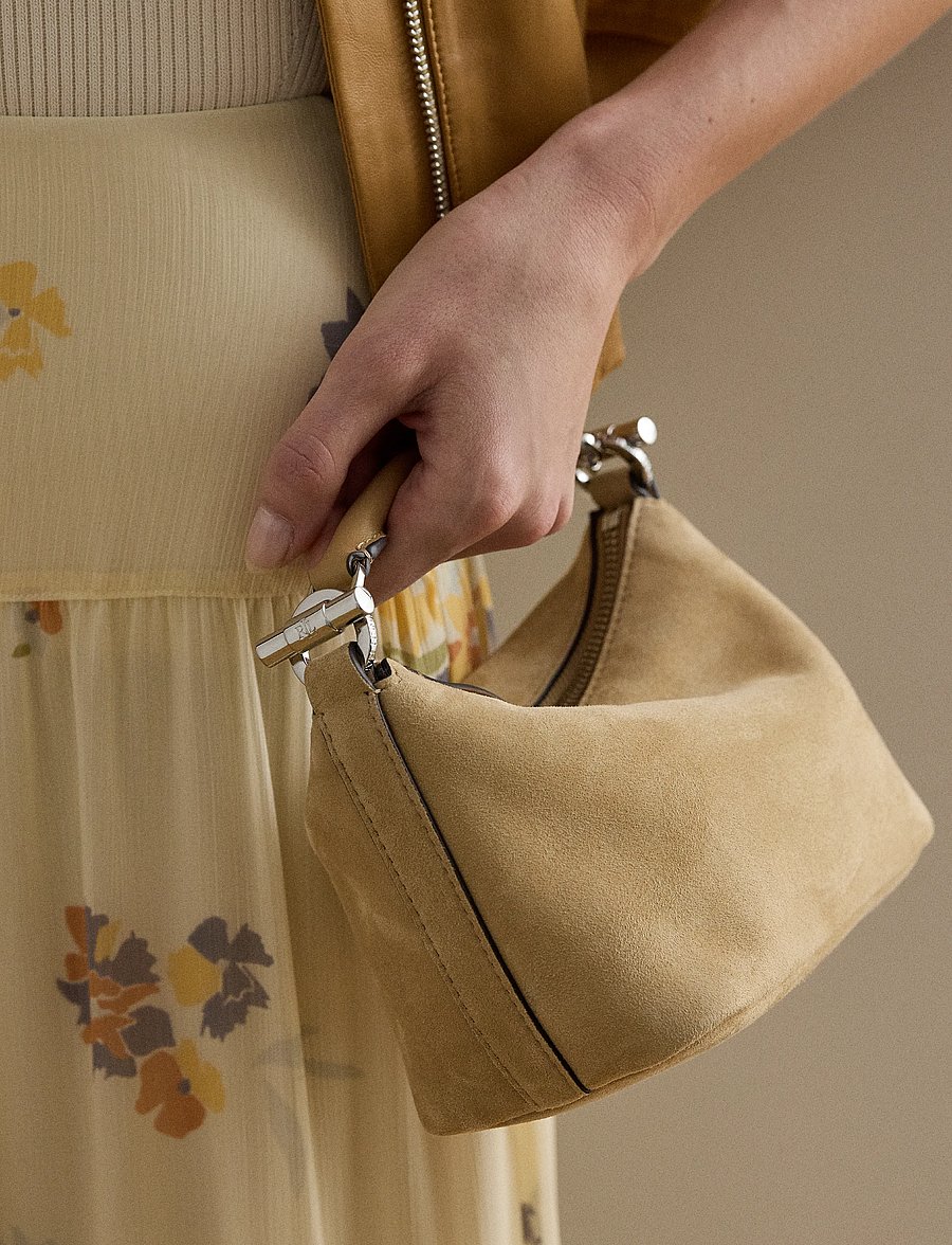 Lauren Ralph Lauren - Suede Mini Blaike Shoulder Bag - crossbody bags - tan - 4