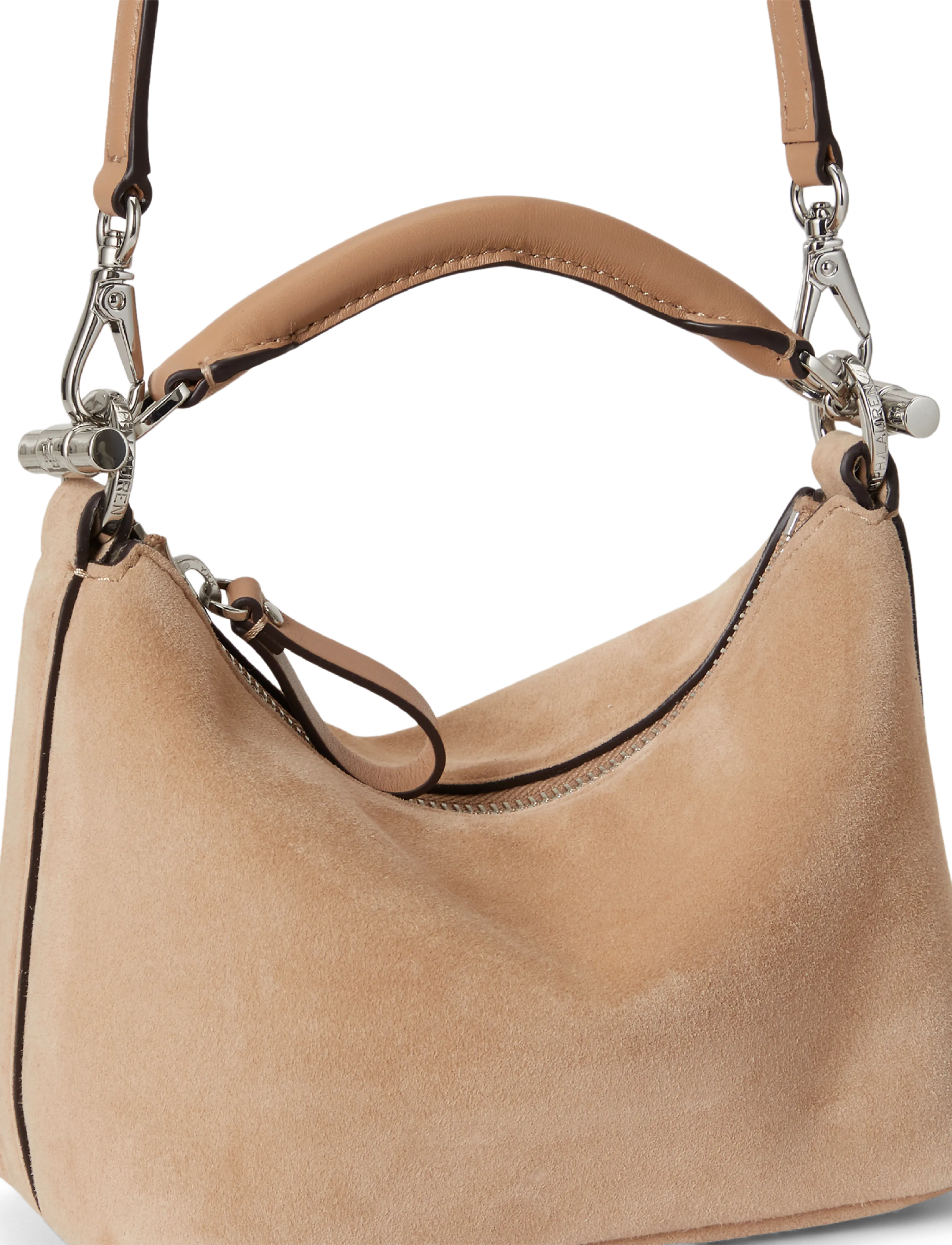 Lauren Ralph Lauren - Suede Mini Blaike Shoulder Bag - crossbody bags - tan - 5