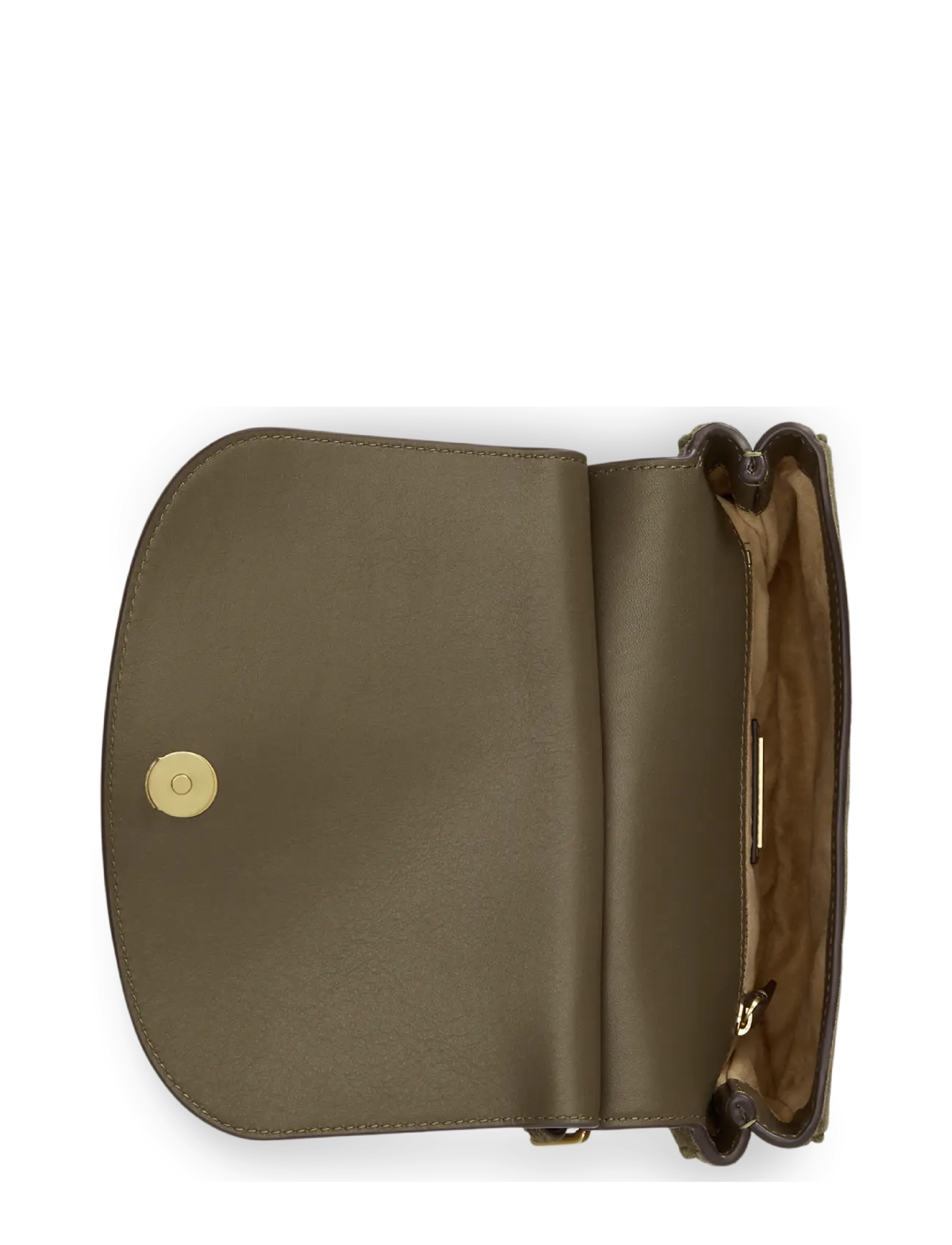 Lauren Ralph Lauren - Suede Medium Marcy Crossbody Bag - crossbody bags - botanic green/bot - 3