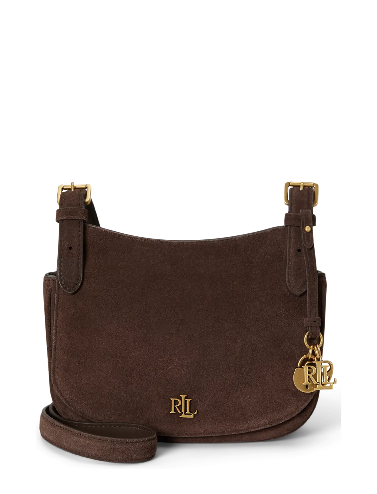 Lauren Ralph Lauren Suede Medium Marcy Crossbody Bag, One Size, Brown, Tasker > Crossbody-Tasker, Dame